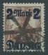 FREIE STADT DANZIG 28II O, 1920, 2 M. Auf 35 Pf., Hellgrauer Netzunterdruck, Spitzen Nach Unten, Zeitgerechte Entwertung - Autres & Non Classés