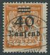 FREIE STADT DANZIG 158 O, 1923, 40 T. Auf 200 M. Rotorange, Zeitgerechte Entwertung, Pracht, Kurzbefund Gruber, Mi. 280. - Autres & Non Classés