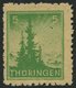 THÜRINGEN 94AYbz2 **, 1945, 5 Pf. Dunkelsmaragdgrün, Spargummierung, Dickes Papier, Fallende Papierstreifung, Pracht, RR - Sonstige & Ohne Zuordnung