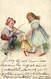 Children, Girl Dancing With A Toy Doll, Old Postcard - Other & Unclassified