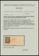 ZÜRICH 1I BrfStk, 1843, 4 Rp. Schwarz/dunkelbräunlichrot, Linienunterdruck Senkrecht, Type I, Mit Roter Rosette Auf Groß - 1843-1852 Poste Federali E Cantonali
