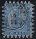 Finlande Coat Of Arms (FACIT) N°8v2C3 Bleu Sur Gris Bleu Papier Epais Roulette III Obl Petit Dateur Helsingfors.. - Usados