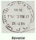 A61307 Israeli "No Service" Markings On Mail To Arab Countries: 20-2-1954 Surface Mailed Commercial Cover From AVON Fran - Brieven En Documenten