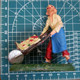 FIGURA CON CARRIOLA VINTAGE PRESEPE PRESEPIO ITALY - Nacimientos - Pesebres