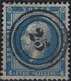 Norvege Oscar I 1856 (FACIT) N°4 Bleu Oblitéré Cachet Double Cercle Numéroté 25 De BERGEN Superbe - Oblitérés