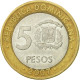 Monnaie, Dominican Republic, 5 Pesos, 2007, TB+, Bi-Metallic, KM:89 - Dominikanische Rep.