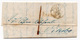 1857 - Pontificio - Papal States - 1 Baj Annullato "SORIANO" Su Lettera - Papal States