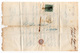 1857 - Pontificio - Papal States - 1 Baj Annullato "SORIANO" Su Lettera - Papal States