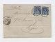 Sur Lettre Deux Timbre Reine Victoria 2,5 D. Oblitération London. 1887. (613) - Marcophilie