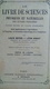 LE LIVRE DE SCIENCES PHYSIQUES ET NATURELLES DES ECOLES PRIMAIRES 1904 BOYER ANGOT (partie De L'élève) FOURAUT - Learning Cards