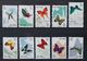 Butterflies Papillons Schmetterlinge China Chine 1963 Mi 726/735 / ** MNH - Nuovi