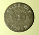 Jeton De Nécessité Etats-Unis Années 20 "1 (cent) Alabama State - Dept. Of Revenue / Sales Tax Token" Emergency Token - Monétaires/De Nécessité