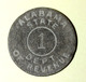 Jeton De Nécessité Etats-Unis Années 20 "1 (cent) Sales Tax Token / Alabama State Dept. Of Revenue" Emergency Token - Monetary/Of Necessity