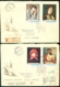 Roemenie 1968 FDC's (2) Paintings (not Complete) Stamps On Back - FDC