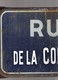 Ancienne PLAQUE  EMAILLEE  Nom De RUE  -  RUE De La CORNICHE   ( Plaque Authentique) - Emailschilder (ab 1960)