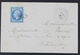 Envelop France 1862 Emission Empire Dentelé Napoléon III 20c Bleu 22 10-09-1865. GC 3845 St-Sauveur-Lendelin - 1849-1876: Klassik