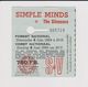 Concert SIMPLE MINDS + THE SILENCERS 4 Juin 1989 à Forest B - Konzertkarten