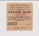 Concert STATUS QUO + WAYSTED 7 NOVEMBRE 1986  à Forest B TICKET N° 00001 - Konzertkarten