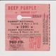 Concert DEEP PURPLE + SUPPORT ACT 8 Mars 1991  à Forest National  B. - Concert Tickets