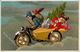 Weihnachtsmann Krampus Kinder Teddy Motorrad  I-II Pere Noel - Santa Claus