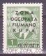ITALY - ITALIEN - YUGOSLAVIA - CROATIA - FIUME - KUPA - 1941 - " O.N.M.I. " SOPRAST.  - MNH** - Fiume & Kupa