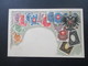 AK Um 1900 Russland Briefmarken Reliefkarte Russie. Ottmar Zieher Munich (Baviere) Carte Philatelie Depose - Stamps (pictures)