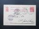 Luxemburg 1897 Ganzsache Nach St. Gallen über Zürich Mit 4 Stempel Firmenkarte - Ganzsachen