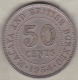 Malaya And British Borneo 50 Cents 1954 , Elizabeth II,  KM# 4.1 - Malaysie