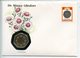 POSTCARD STAMP BUSTA FRANCOBOLLO GIBRALTAR 50 PENCE 1989 LOOP FLOWERS FAUNA NEW COINAGE FIRST DAY OF ISSUE FDC UNC (1) - Gibraltar