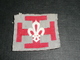 Rare Ancien écusson En Tissu Brodé, Patch, Croix Potencée Et Fleur De Lys, Scout Scouts De France Scoutisme - Scoutisme