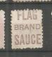 NUEVA ZELANDA SELLO CIRCA 1885 CON PUBLICIDAD AL DORSO SAUCE FLAG BRAND - Food