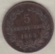 REPUBBLICA DI SAN MARINO . 5 CENTESIMI 1869 M - Saint-Marin