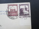 Palästina Palestine Sonderkarte 1946 10 Years Agudath Hovevei Bulim Philatelic Society. Marke Unterrand! Judaika - Palestina