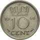 Monnaie, Pays-Bas, Wilhelmina I, 10 Cents, 1948, TTB, Nickel, KM:177 - 10 Cent