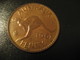 One Penny 1961 QEII AUSTRALIA Coin Kangaroo - Penny