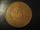 5 Five Cents MAURITIUS 1970 QEII Coin British Area Colony - Maurice