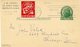 POSTAL STATIONARY N.Y. TO CHICAGO 1922. TIED PRO CZECHOSLOVAKIA LABEL. - Covers & Documents