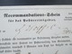 Altdeutschland Thurn Und Taxis 1856 Postschein Fürstlich Thurn Und Taxis'sche Briefpost Expedition. Reco Gebühr!! - Cartas & Documentos