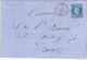 N°14 Yvert Sur Lettre De Vertus Pour Paris.Case 129G2 Variété Suarnet 10.  Tb état Complet. - 1862 Napoléon III