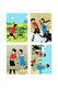 Hergé Feuillet De 4 Autocollants Tintin (+ Quick Et Flupke) - Autocollants