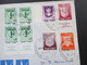 Israel 1973 Luftpostbrief Nach Essen Mit Vielen Marken! 1x Eckrand Und Etl. Unterrand Stücke! Randbedruckungen!! - Covers & Documents