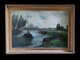 [PAYS-BAS NEDERLAND RIVIERE MOULIN] SLOTMAN (B. H.) - [Huile Sur Toile Signée]. 88 X 53 Cm. - Huiles