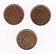 =&  NEDERLANDSE ANTILLEN  3 X  2  1/2 CENTS  1974/77/78 - Antilles Néerlandaises