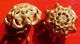 ANCIEN BOUTON ! JOLIE PAIRE De  BOUTONS En METAL AJOURE Façon Dentelle , CLIPS  LOT OF 2 OLD BUTTONS - Buttons