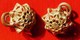 ANCIEN BOUTON ! JOLIE PAIRE De  BOUTONS En METAL AJOURE Façon Dentelle , CLIPS  LOT OF 2 OLD BUTTONS - Buttons