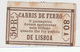 Portugal Carris De Ferro De Lisboa - Horse Drawn Tram Ticket 50 Reis (crc 1880) - Europe