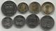 Ecuador 1988/97. Set Of 8 Coins 1 - 5 - 10 - 20 - 50 - 100 -500 - 1000 Sucre Sucres All High Grade - Equateur