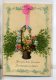 FANTAISIE  Collage Chromo Et Ajoutis Vegetaux Ruban Rose Mon Plus Beau Souvenir 1910 /D09-2016 - Autres & Non Classés