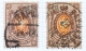 Russian Stamps Cancelled In Poland With Warschau And Lodz - Gebraucht