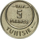 Monnaie, Tunisie, Muhammad Al-Amin Bey, 5 Francs, 1954, Paris, ESSAI, SUP+ - Túnez